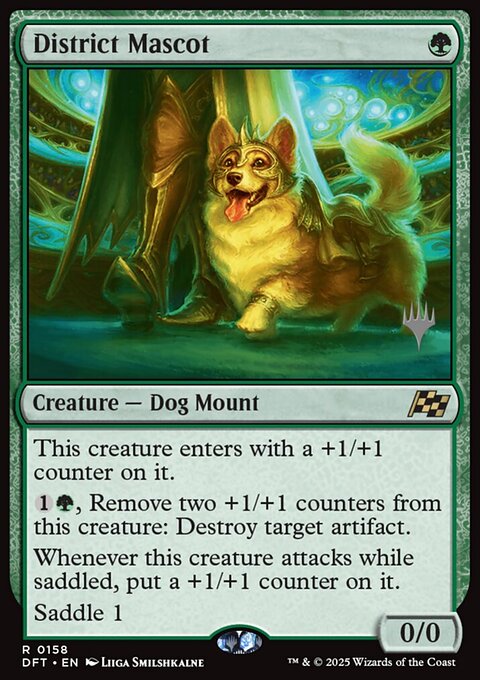 District Mascot, Aetherdrift Promos #158p, Magic: The Gathering card