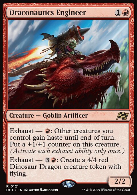 Draconautics Engineer, Aetherdrift Promos #121p, Magic: The Gathering card