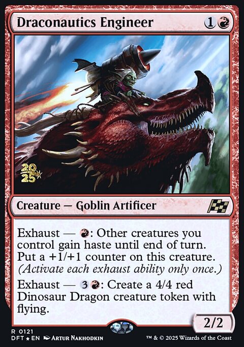Draconautics Engineer, Aetherdrift Promos #121s, Magic: The Gathering card