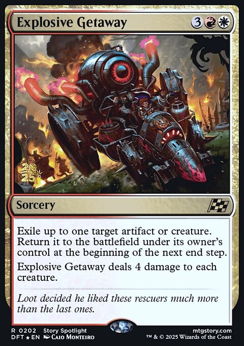 Explosive Getaway, Aetherdrift Promos #202s, Magic: The Gathering card