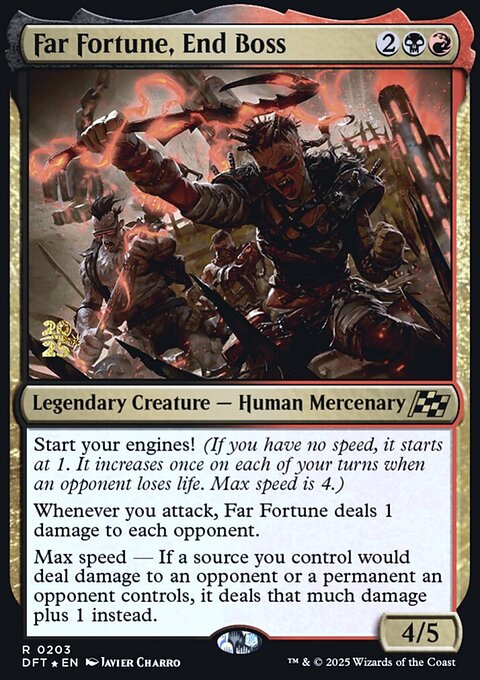Far Fortune, End Boss, Aetherdrift Promos #203s, Magic: The Gathering card