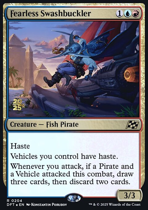 Fearless Swashbuckler, Aetherdrift Promos #204s, Magic: The Gathering card