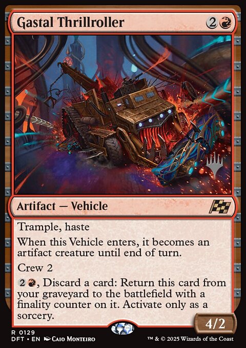 Gastal Thrillroller, Aetherdrift Promos #129p, Magic: The Gathering card