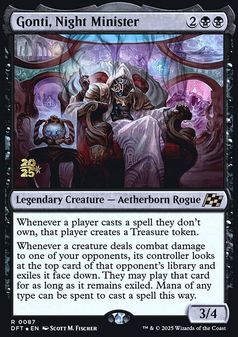 Gonti, Night Minister, Aetherdrift Promos #87s, Magic: The Gathering card