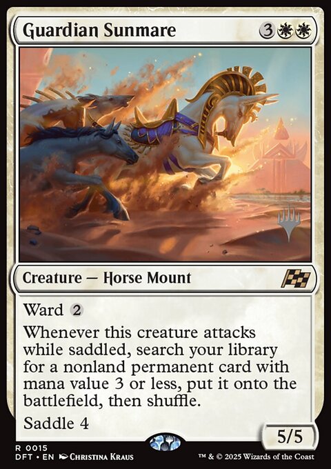 Guardian Sunmare, Aetherdrift Promos #15p, Magic: The Gathering card