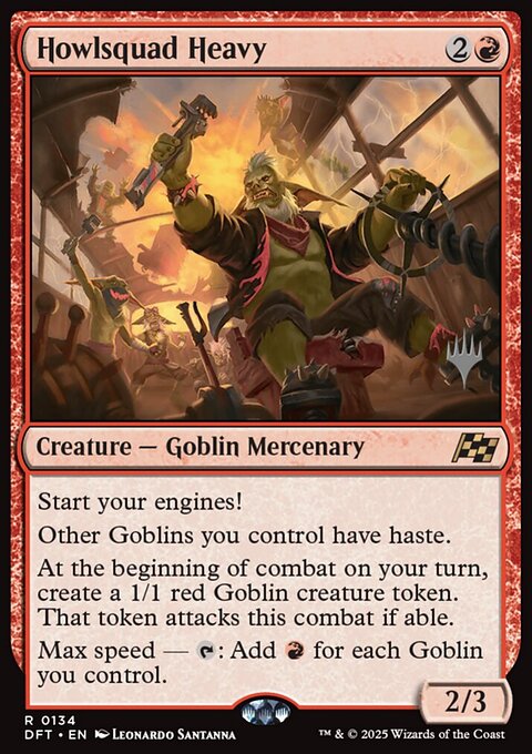 Howlsquad Heavy, Aetherdrift Promos #134p, Magic: The Gathering card