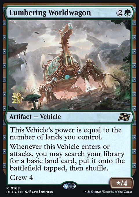 Lumbering Worldwagon, Aetherdrift Promos #168s, Magic: The Gathering card