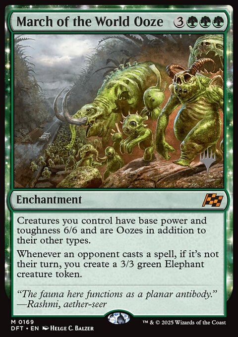 March of the World Ooze, Aetherdrift Promos #169p, Magic: The Gathering card
