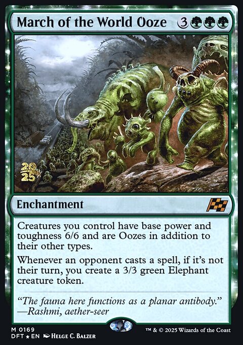 March of the World Ooze, Aetherdrift Promos #169s, Magic: The Gathering card