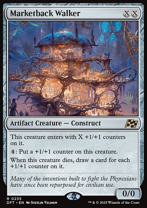 Marketback Walker, Aetherdrift Promos #235p, Magic: The Gathering card