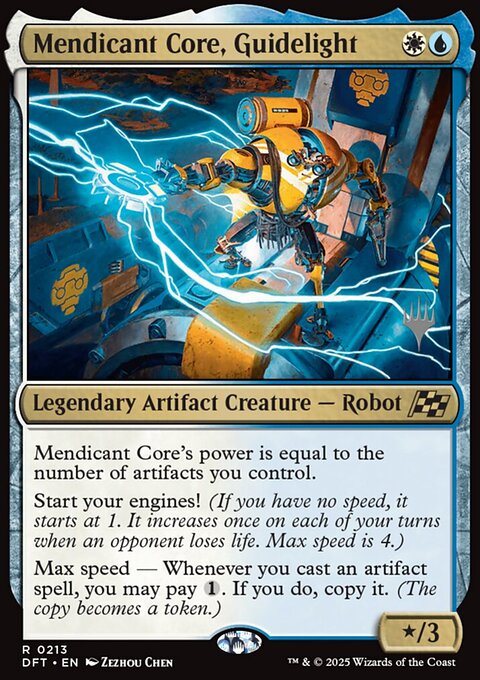 Mendicant Core, Guidelight, Aetherdrift Promos #213p, Magic: The Gathering card