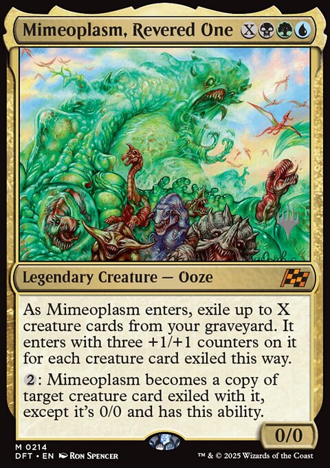 Mimeoplasm, Revered One, Aetherdrift Promos #214p, Magic: The Gathering card