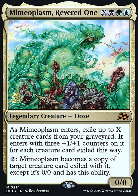 Mimeoplasm, Revered One, Aetherdrift Promos #214s, Magic: The Gathering card