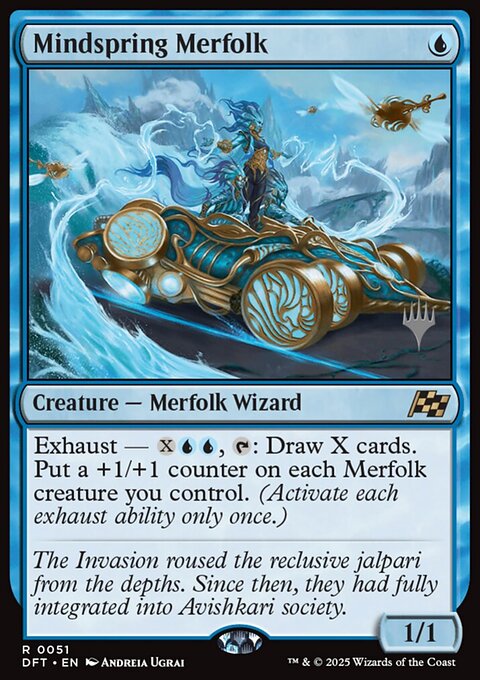 Mindspring Merfolk, Aetherdrift Promos #51p, Magic: The Gathering card