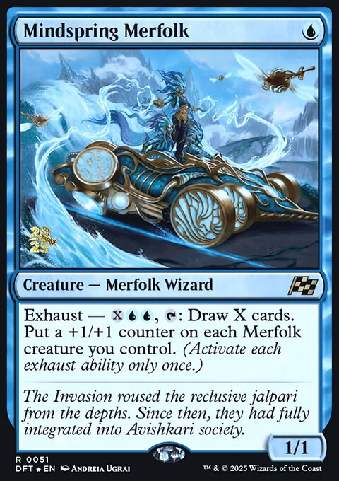 Mindspring Merfolk, Aetherdrift Promos #51s, Magic: The Gathering card