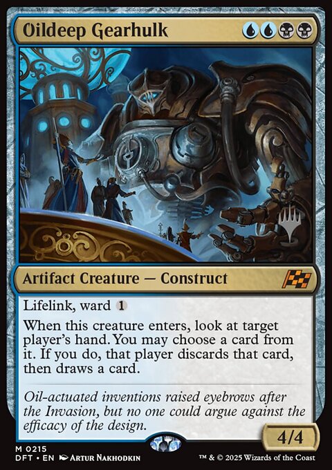 Oildeep Gearhulk, Aetherdrift Promos #215p, Magic: The Gathering card