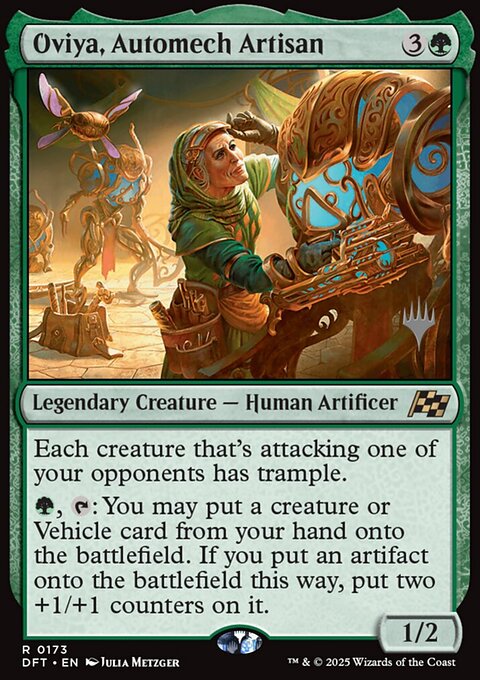 Oviya, Automech Artisan, Aetherdrift Promos #173p, Magic: The Gathering card