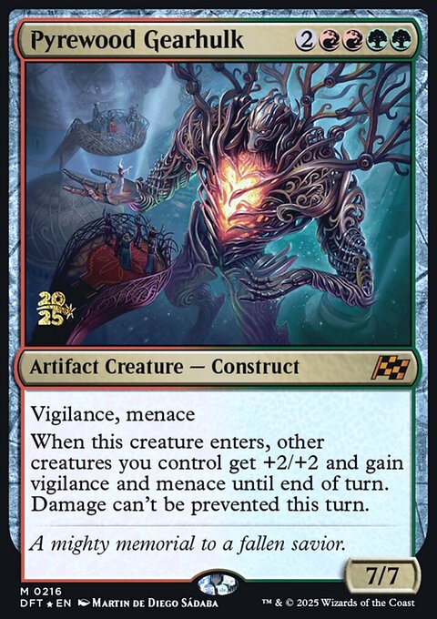 Pyrewood Gearhulk, Aetherdrift Promos #216s, Magic: The Gathering card
