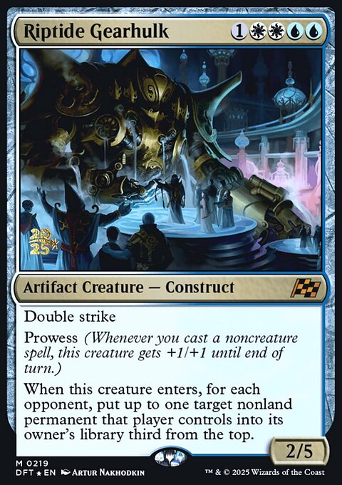 Riptide Gearhulk, Aetherdrift Promos #219s, Magic: The Gathering card