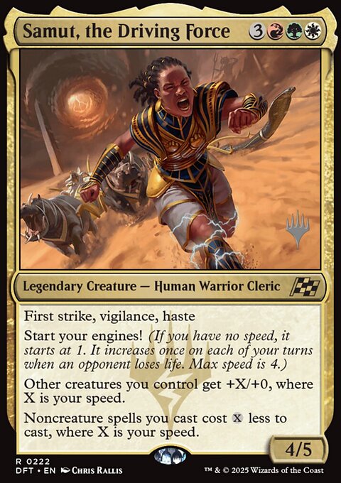 Samut, the Driving Force, Aetherdrift Promos #222p, Magic: The Gathering card