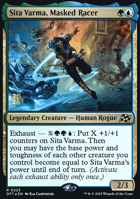 Sita Varma, Masked Racer, Aetherdrift Promos #223s, Magic: The Gathering card
