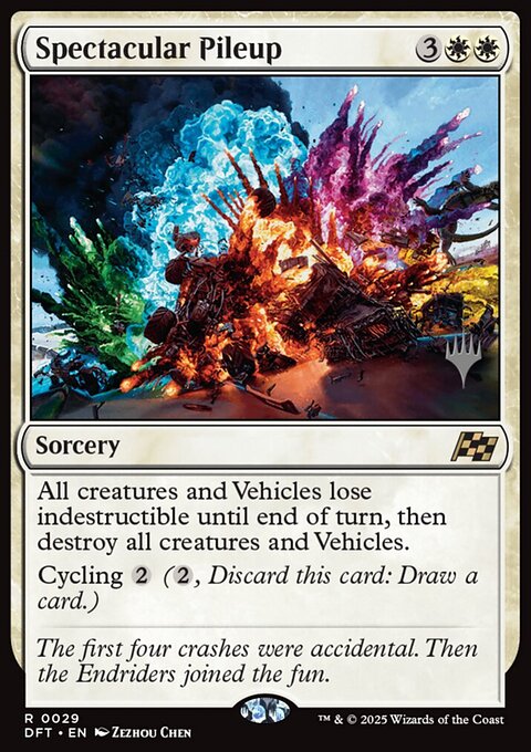 Spectacular Pileup, Aetherdrift Promos #29p, Magic: The Gathering card