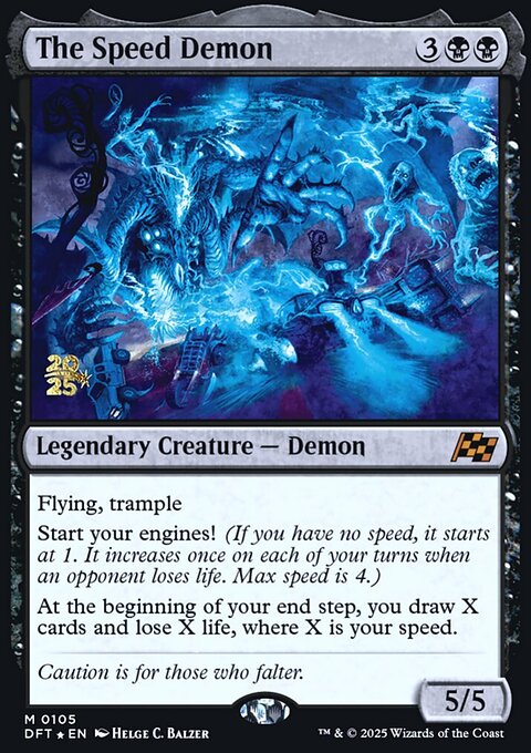 The Speed Demon, Aetherdrift Promos #105s, Magic: The Gathering card