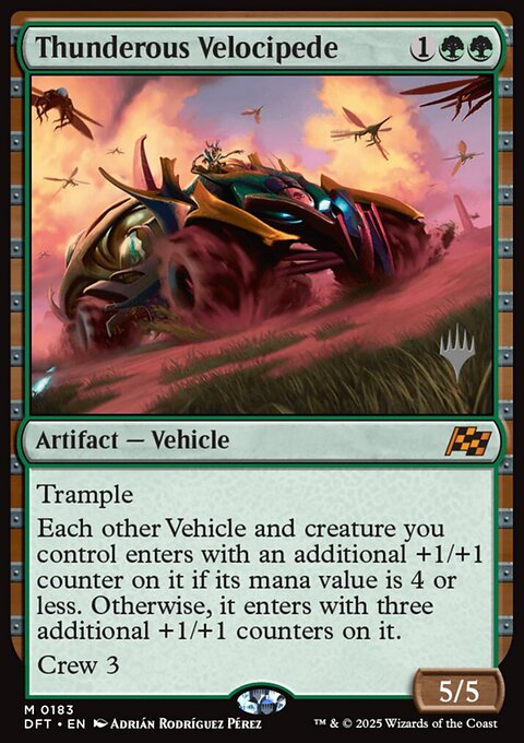 Thunderous Velocipede, Aetherdrift Promos #183p, Magic: The Gathering card