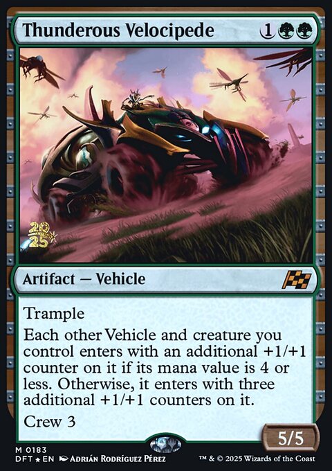 Thunderous Velocipede, Aetherdrift Promos #183s, Magic: The Gathering card