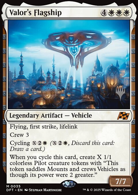 Valor's Flagship, Aetherdrift Promos #35p, Magic: The Gathering card