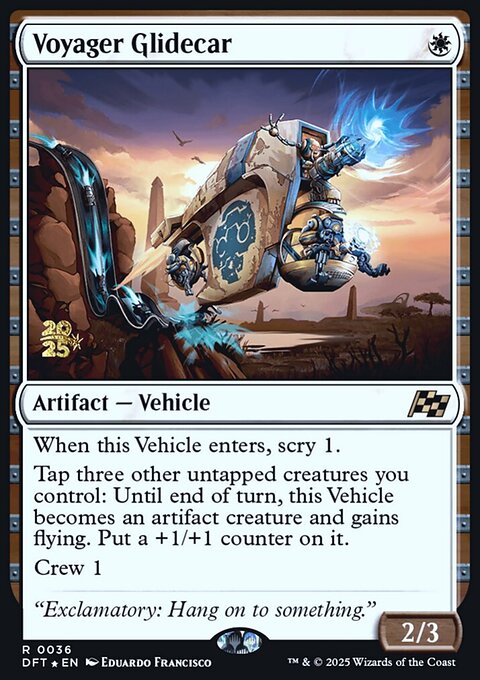 Voyager Glidecar, Aetherdrift Promos #36s, Magic: The Gathering card