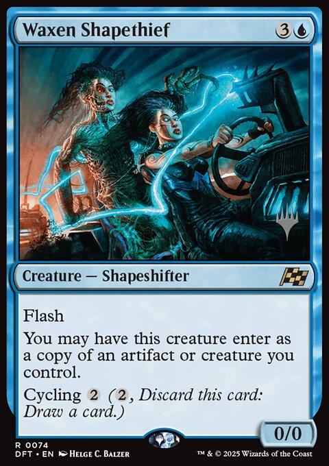 Waxen Shapethief, Aetherdrift Promos #74p, Magic: The Gathering card