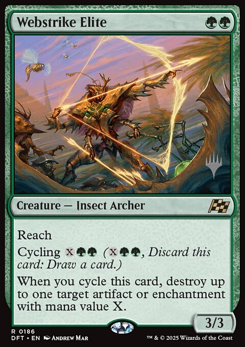 Webstrike Elite, Aetherdrift Promos #186p, Magic: The Gathering card