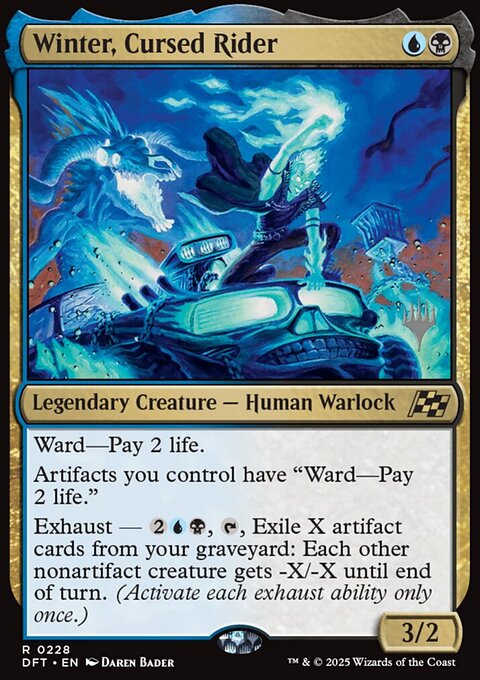 Winter, Cursed Rider, Aetherdrift Promos #228p, Magic: The Gathering card