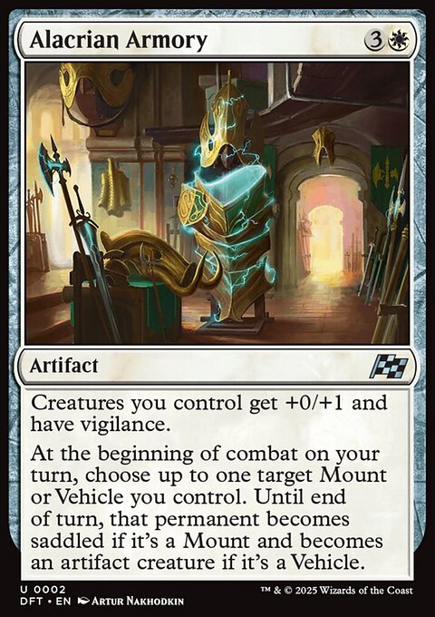 Alacrian Armory, Aetherdrift #2, Magic: The Gathering card