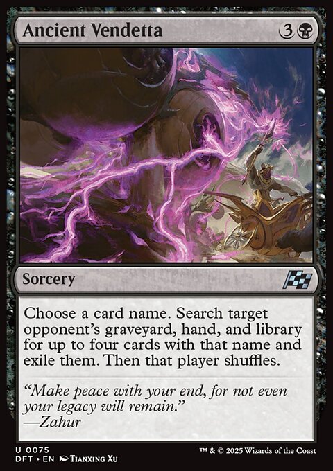 Ancient Vendetta, Aetherdrift #75, Magic: The Gathering card