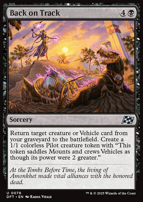 Back on Track, Aetherdrift #76, Magic: The Gathering card