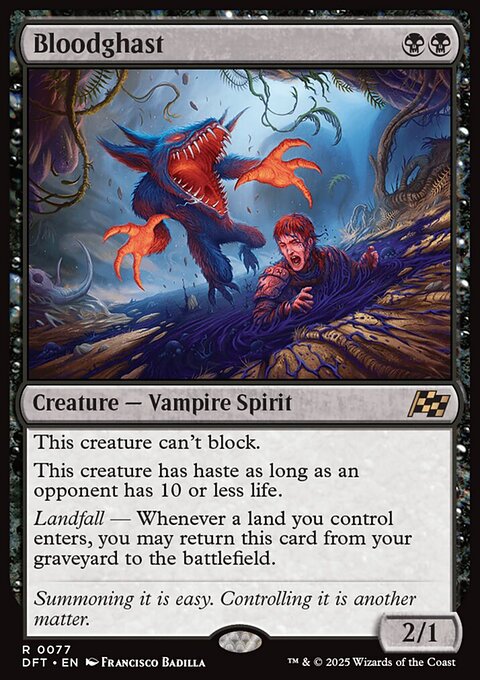 Bloodghast, Aetherdrift #77, Magic: The Gathering card