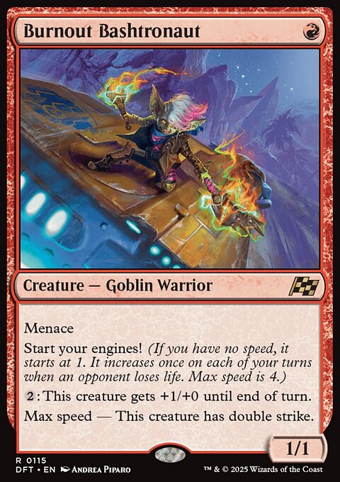 Burnout Bashtronaut, Aetherdrift #115, Magic: The Gathering card