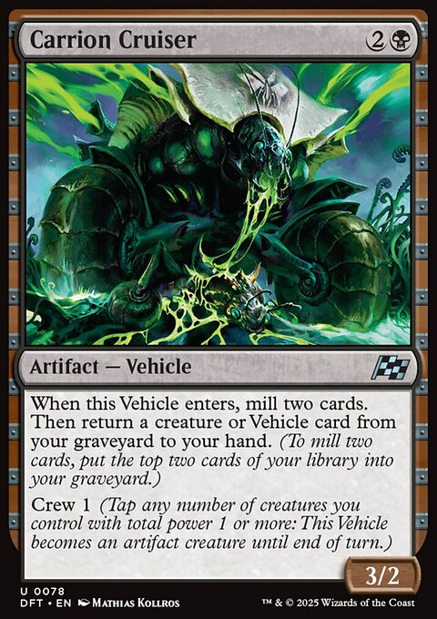 Carrion Cruiser, Aetherdrift #78, Magic: The Gathering card