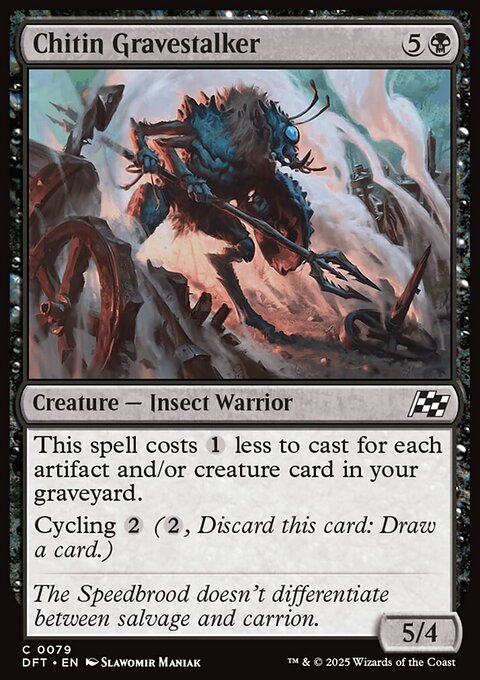 Chitin Gravestalker, Aetherdrift #79, Magic: The Gathering card