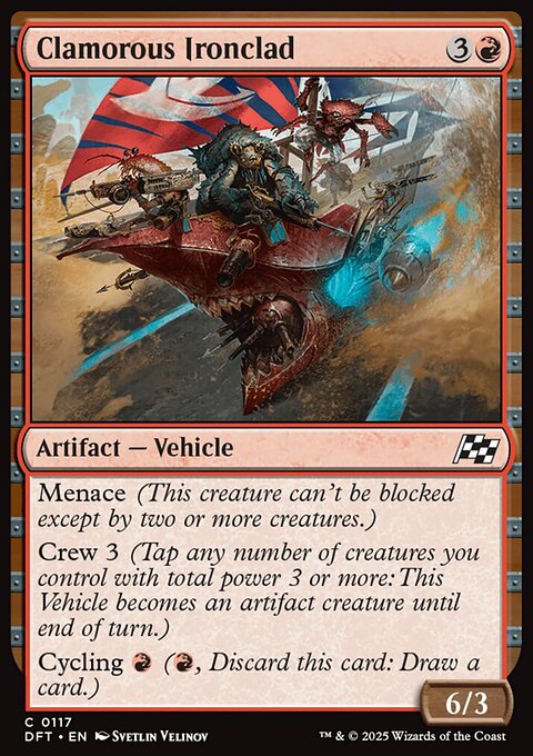Clamorous Ironclad, Aetherdrift #117, Magic: The Gathering card