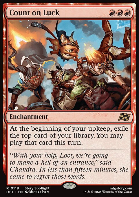 Count on Luck, Aetherdrift #118, Magic: The Gathering card