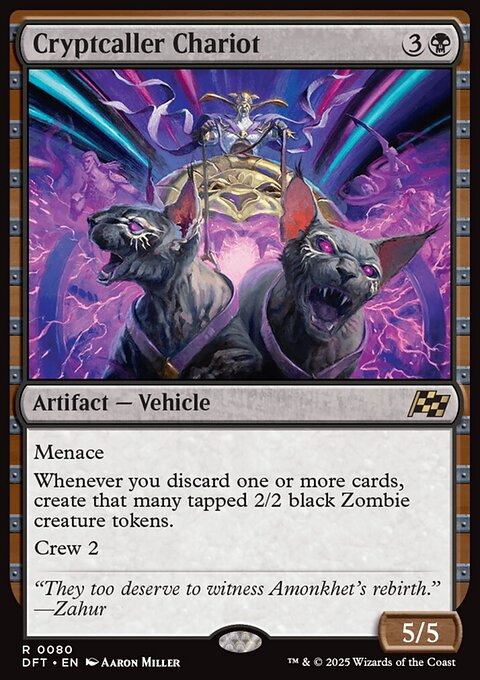 Cryptcaller Chariot, Aetherdrift #80, Magic: The Gathering card