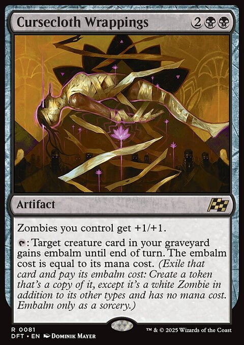 Cursecloth Wrappings, Aetherdrift #81, Magic: The Gathering card