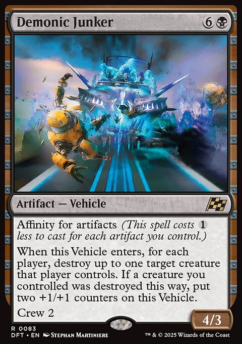 Demonic Junker, Aetherdrift #83, Magic: The Gathering card