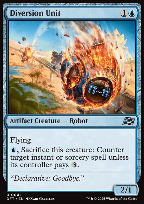 Diversion Unit, Aetherdrift #41, Magic: The Gathering card