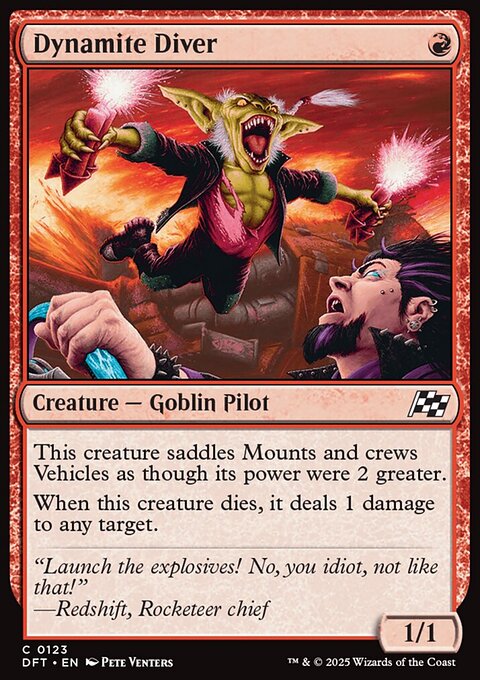 Dynamite Diver, Aetherdrift #123, Magic: The Gathering card