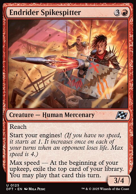 Endrider Spikespitter, Aetherdrift #125, Magic: The Gathering card