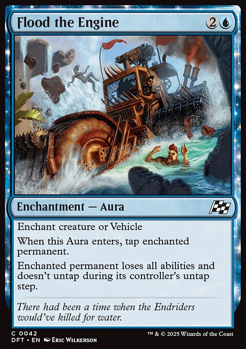 Flood the Engine, Aetherdrift #42, Magic: The Gathering card